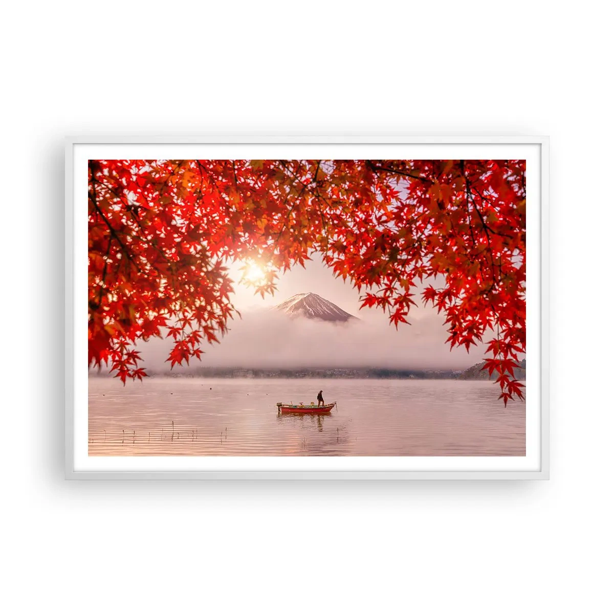 Poster în ramă albă - În stil japonez - 100x70 cm