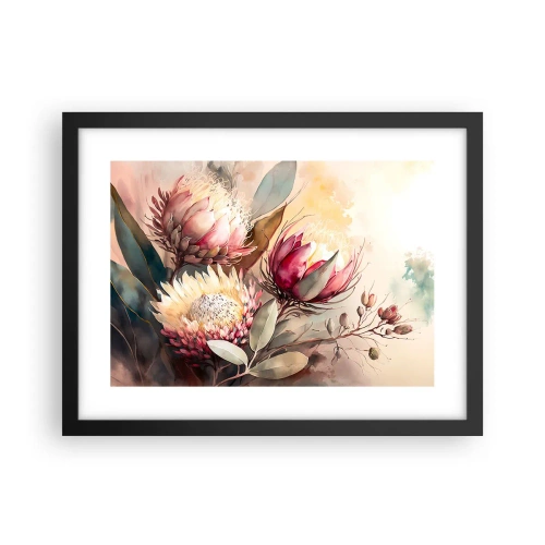 Poster în ramă neagră - Profil și en face - 40x30 cm