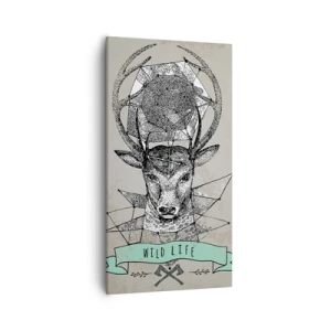 Tablou pe pânză - Viziunea Sfântului Hubertus - 55x100 cm