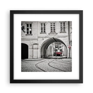 Poster în ramă neagră - Printr-un labirint urban - 30x30 cm