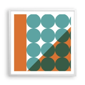 Poster în ramă albă - Sus și pe diagonală - 60x60 cm