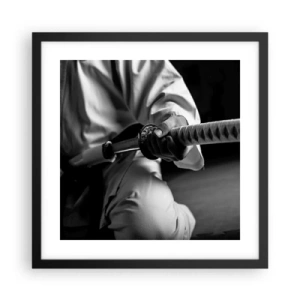 Poster în ramă neagră - Sufletul unui războinic - 40x40 cm