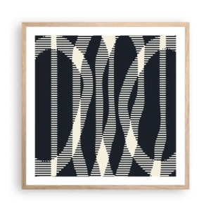 Poster în ramă de stejar deschis - Încercare de străpungere a întunericului - 60x60 cm