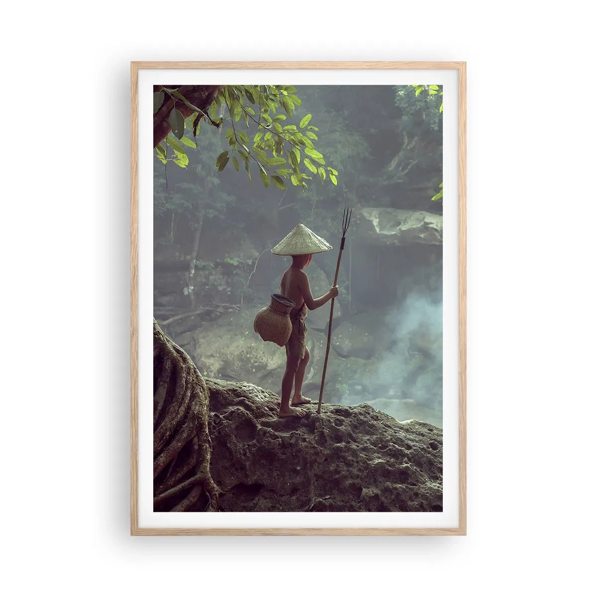 Poster în ramă de stejar deschis - Prietenul naturii - 70x100 cm