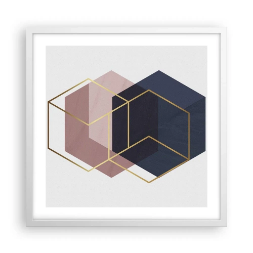 Poster în ramă albă - Puterea simplității - 50x50 cm