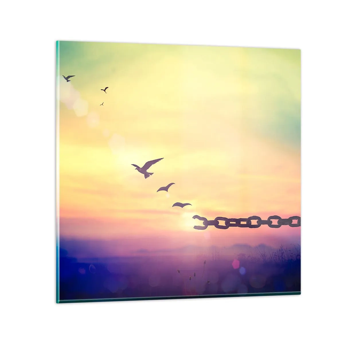 Tablou pe sticlă - Victoria libertății - 50x50 cm