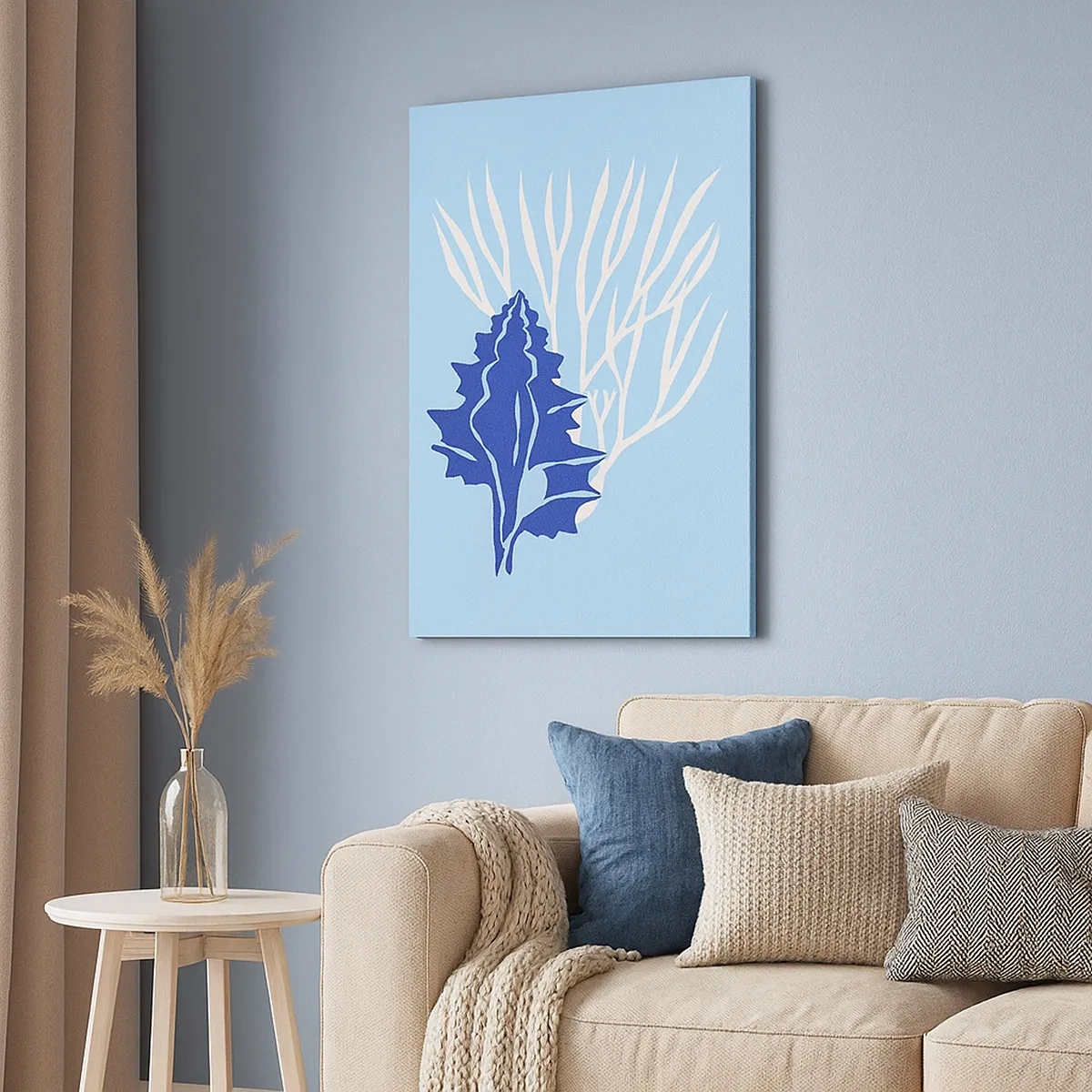 Tablou pe pânză - Forme cu frunze - 50x70 cm