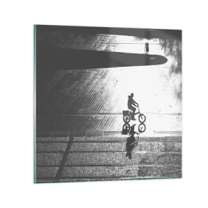 Tablou pe sticlă - Înainte, prin oraș - 60x60 cm