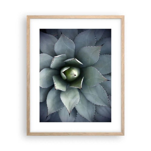 Poster în ramă de stejar deschis - Momește și avertizează - 40x50 cm