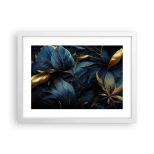 Poster în ramă albă - Căptușită cu aur - 40x30 cm