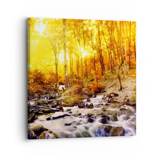 Tablou pe pânză - Pietre montate în aur și platină - 30x30 cm