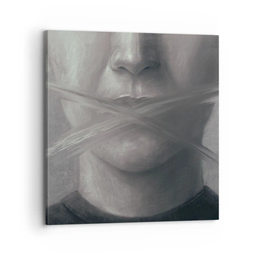Tablou pe pânză - Nici un cuvânt - 70x70 cm