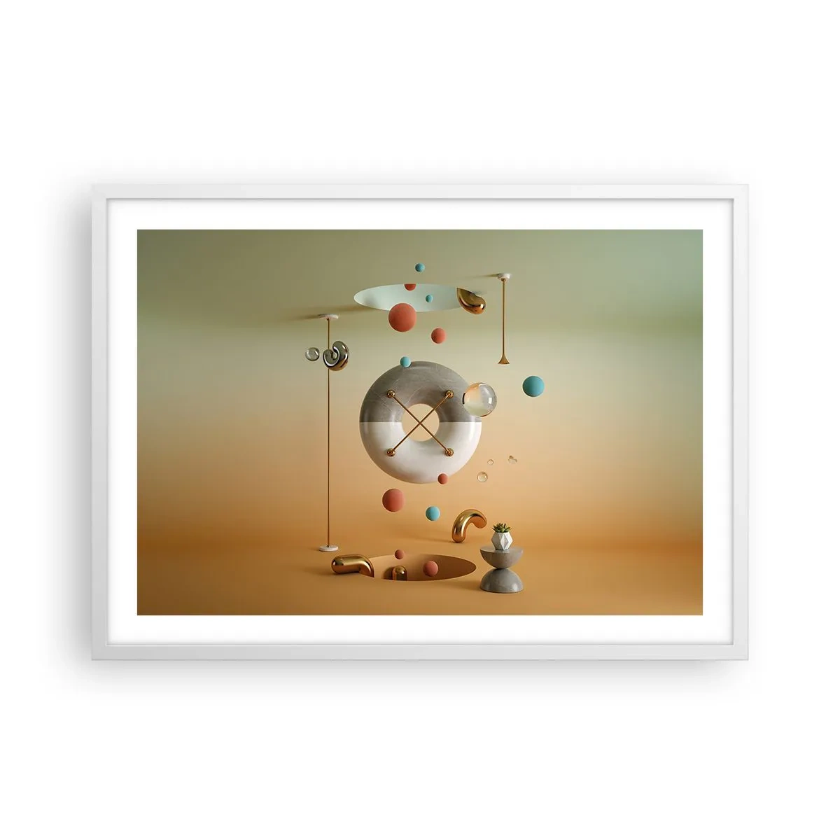 Poster în ramă albă - Orice se poate întâmpla - 70x50 cm