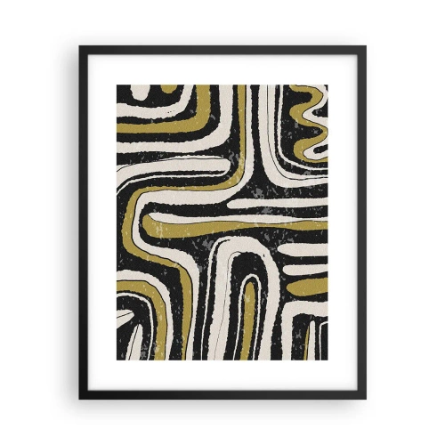 Poster în ramă neagră - Compoziție: pasaje și alei - 40x50 cm