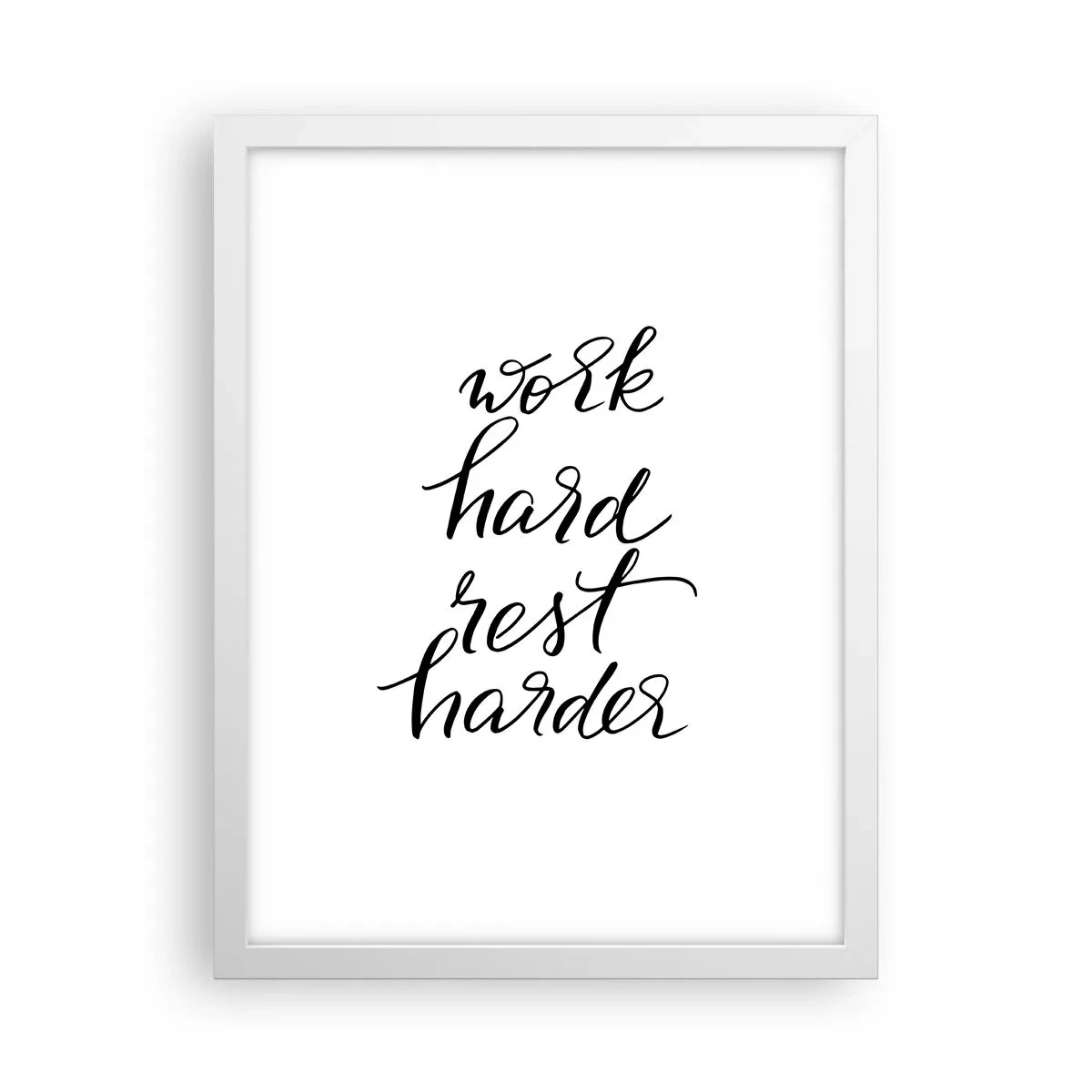 Poster în ramă albă - Echilibrul vieții - 30x40 cm