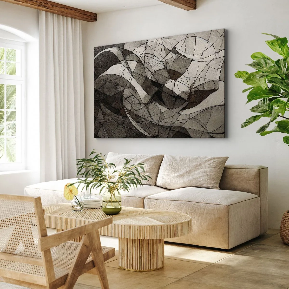 Tablou pe pânză - Circulația culorilor pământului - 70x50 cm