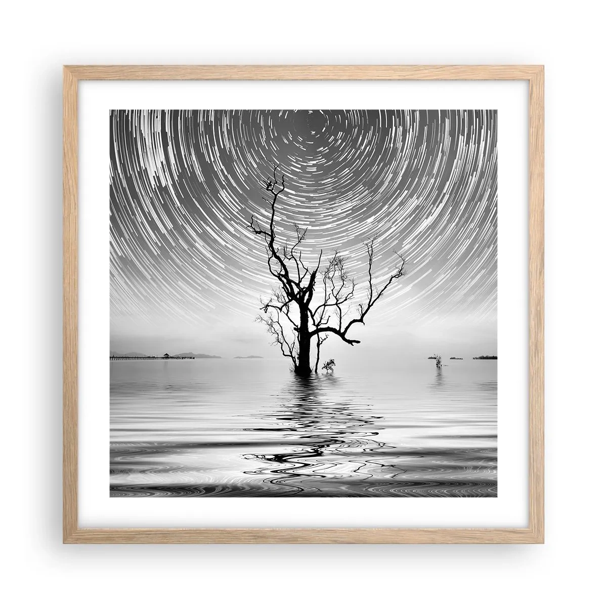 Poster în ramă de stejar deschis - O simfonie a naturii - 50x50 cm