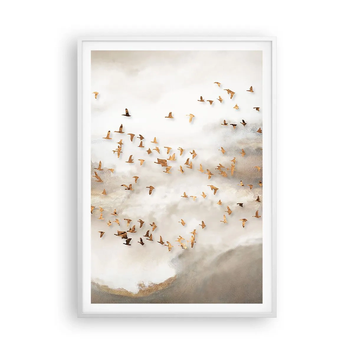 Poster în ramă albă - A sosit timpul... - 70x100 cm