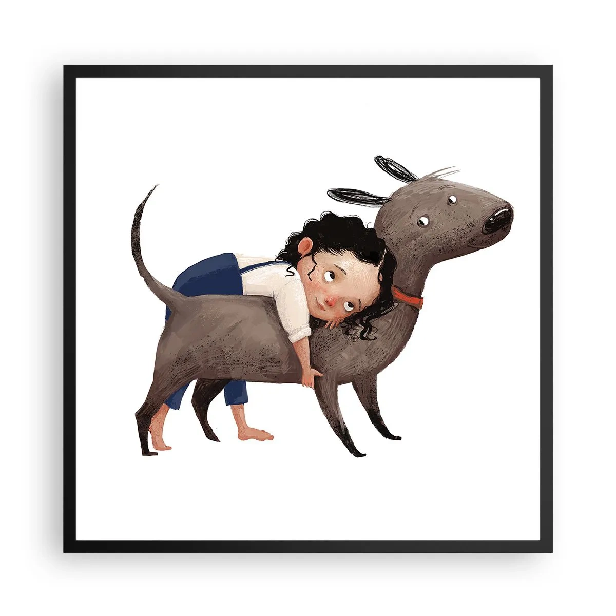 Poster în ramă neagră - Cei mai buni prieteni - 60x60 cm