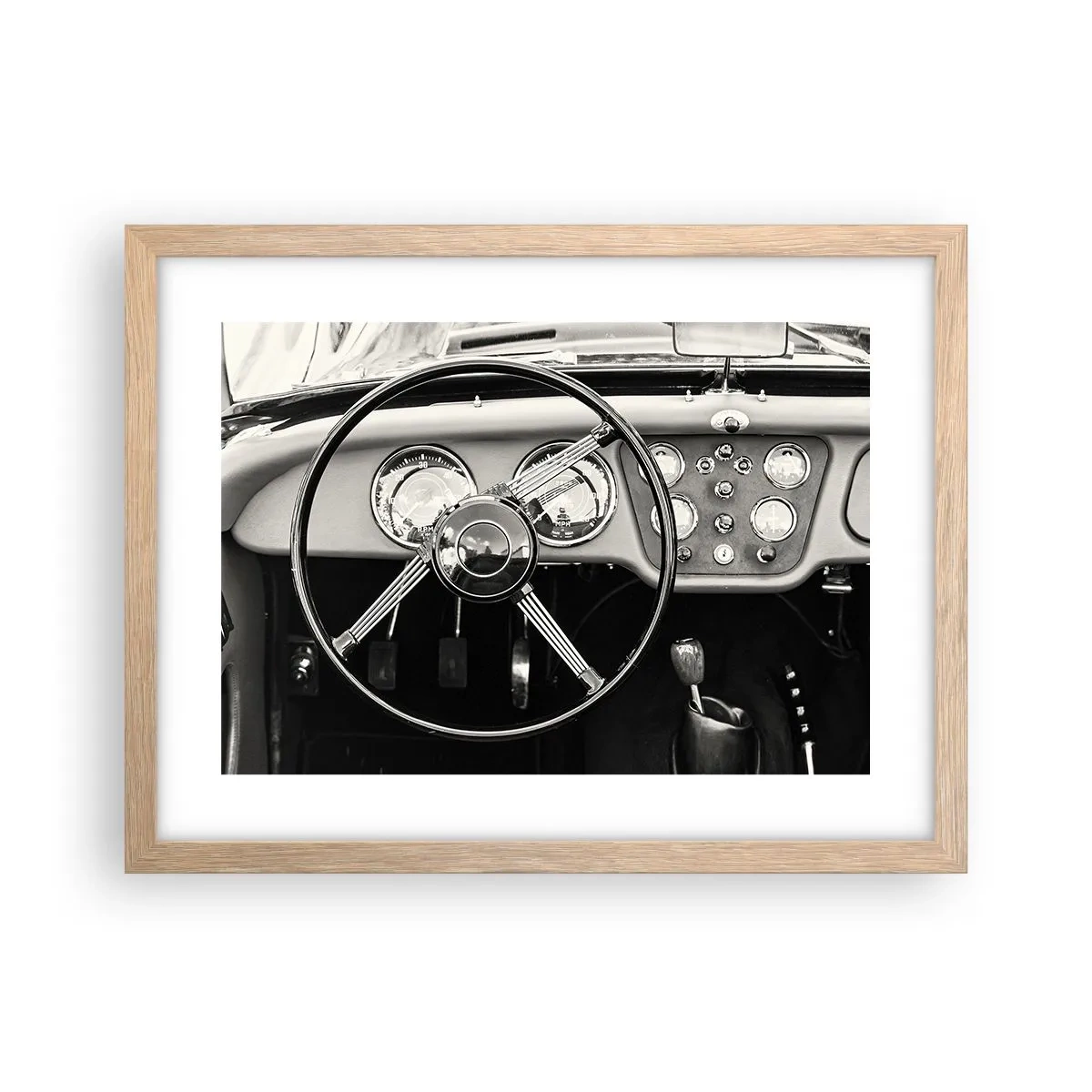 Poster în ramă de stejar deschis - Visul unui colecționar - 40x30 cm