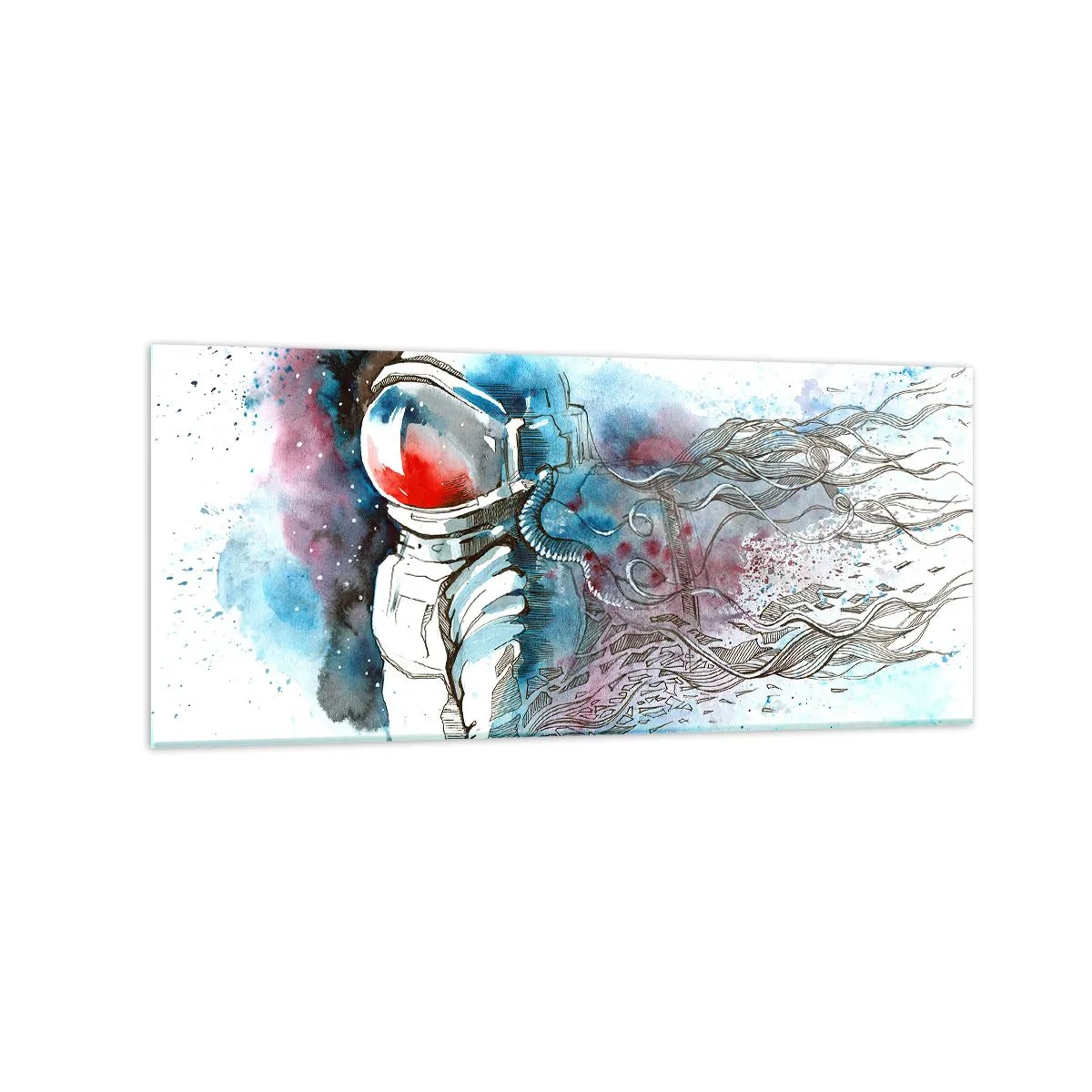 Tablou pe sticlă - Singur cu cosmosul - 120x50 cm