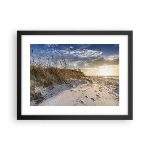 Poster în ramă neagră - Invitație la o plimbare - 40x30 cm