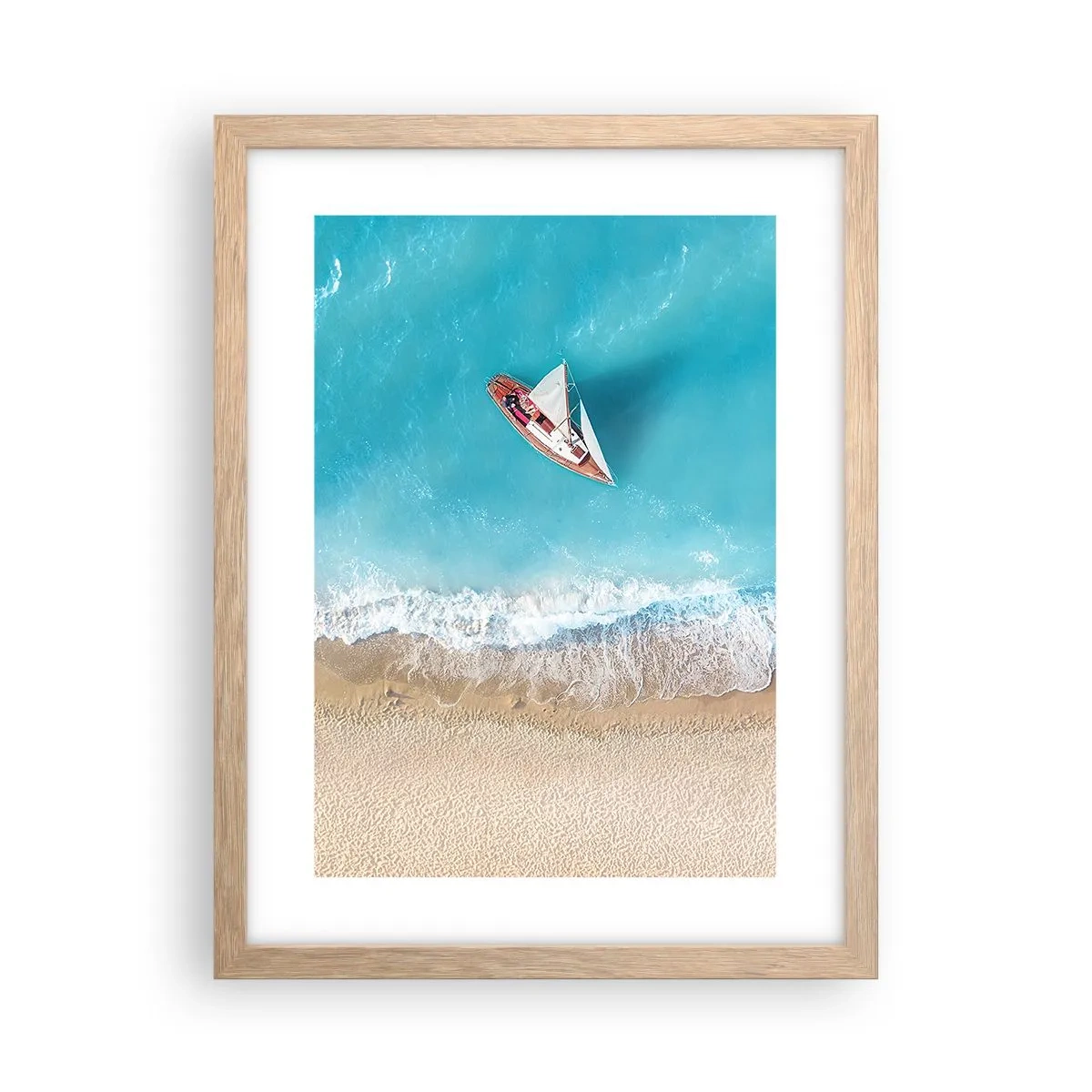 Poster în ramă de stejar deschis - La frontieră dintre albastru și auriu - 30x40 cm