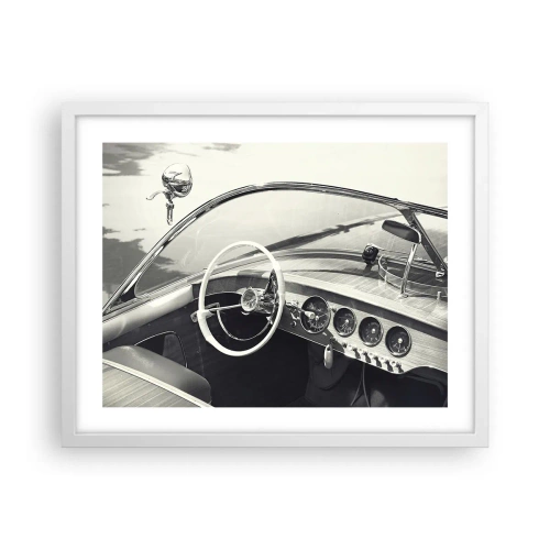 Poster în ramă albă - E timpul pentru cei bogați - 50x40 cm