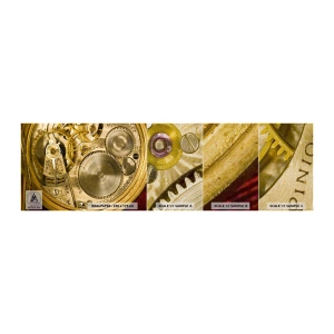 Mostră tapet Premium Canvas - Fii în pas cu vremurile - Ceas, Mecanismul ceasului, Epocă - 100x30 cm