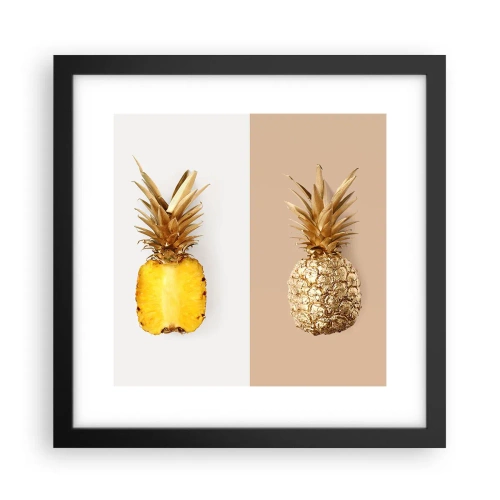 Poster în ramă neagră - Ananas de împărțit - 30x30 cm