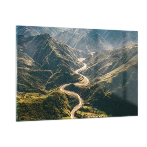 Tablou pe sticlă - Direct din inima munților - 120x80 cm