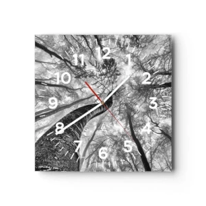 Ceas de perete - Ceas pe sticlă - Cursa spre lumină - 30x30 cm