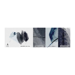 Mostră tapet Premium Canvas - Intensitate și mișcare - Abstracția, Bucată, Pictura - 100x30 cm