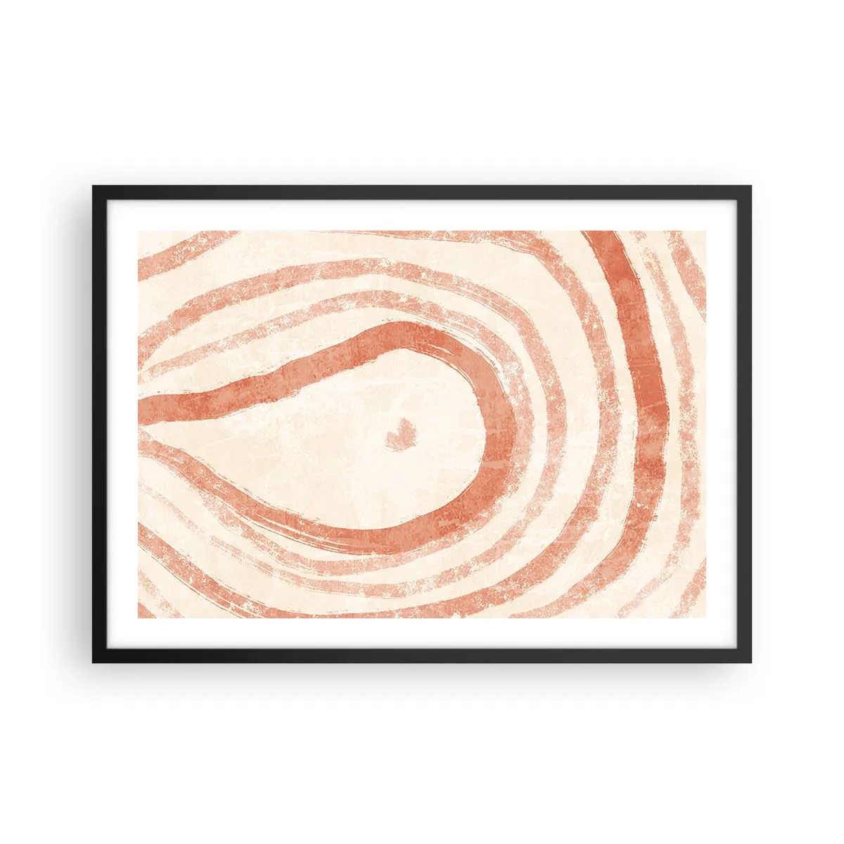 Poster în ramă neagră - Cercuri de corali - compoziție - 70x50 cm