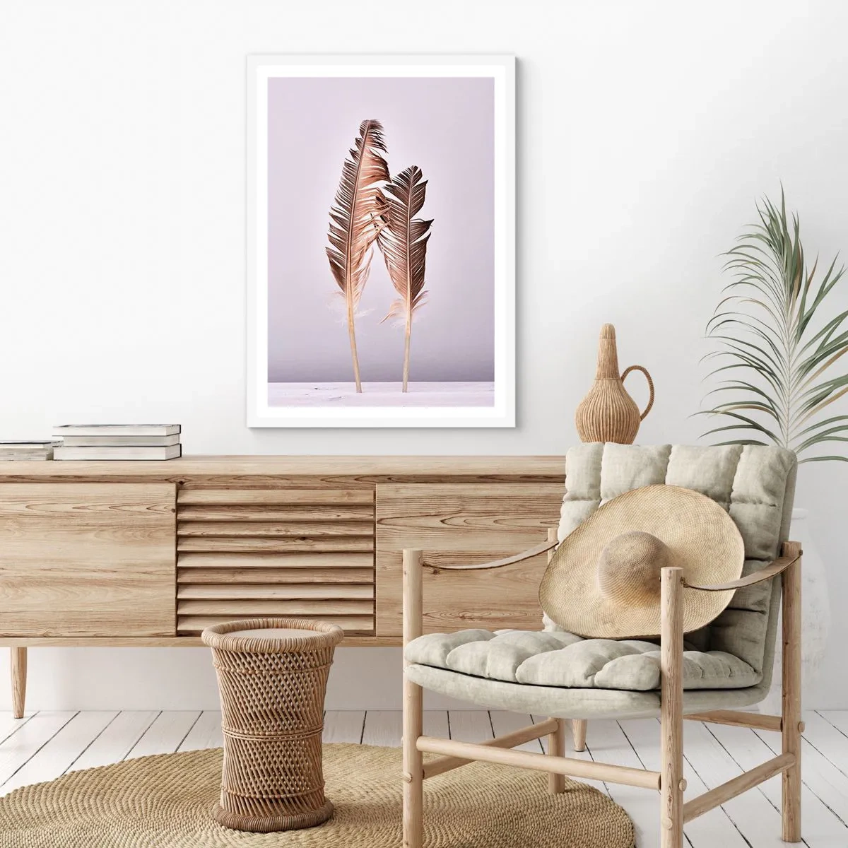 Poster în ramă albă - Împotriva neantului - 50x70 cm