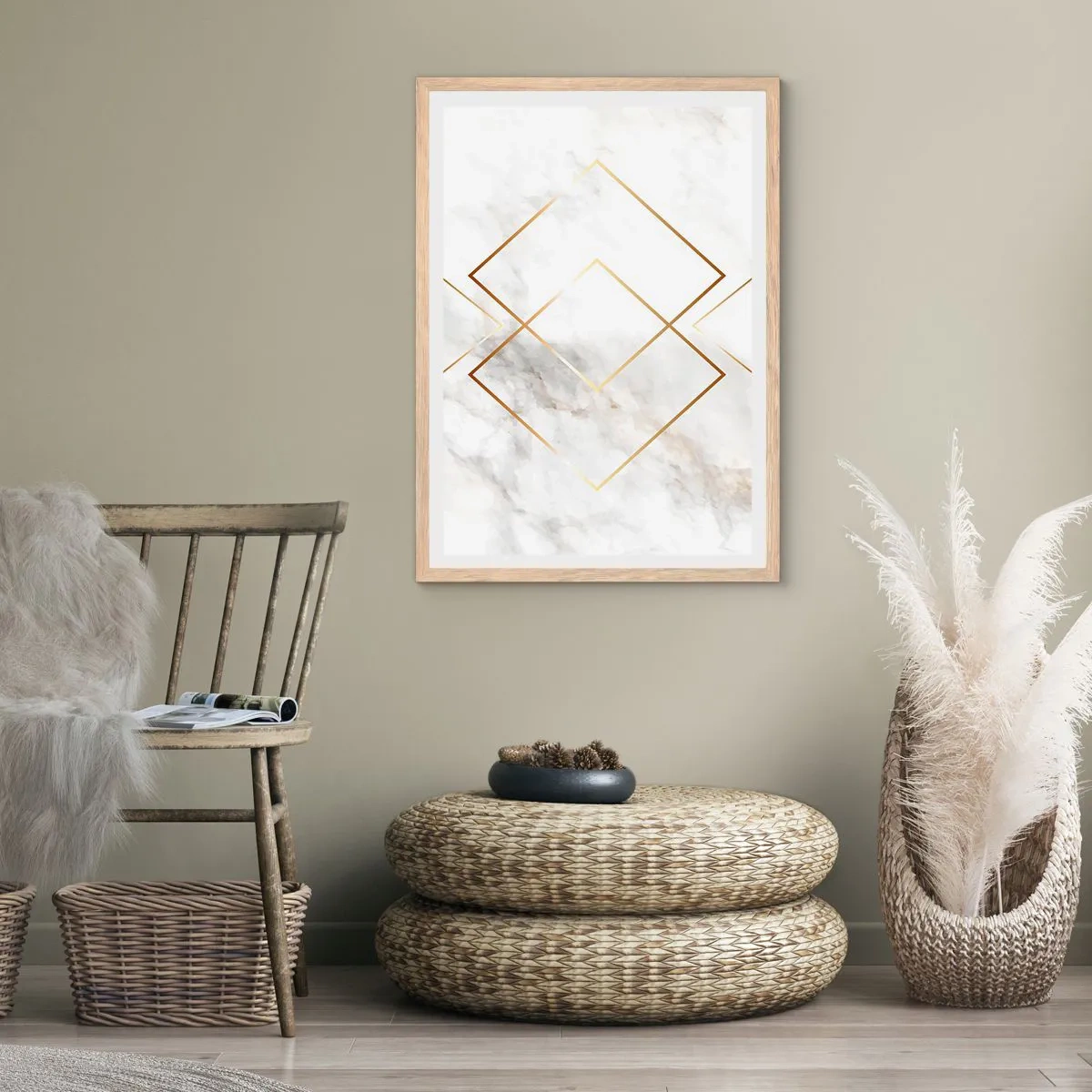 Poster în ramă de stejar deschis - Vedere spre infinit - 50x70 cm