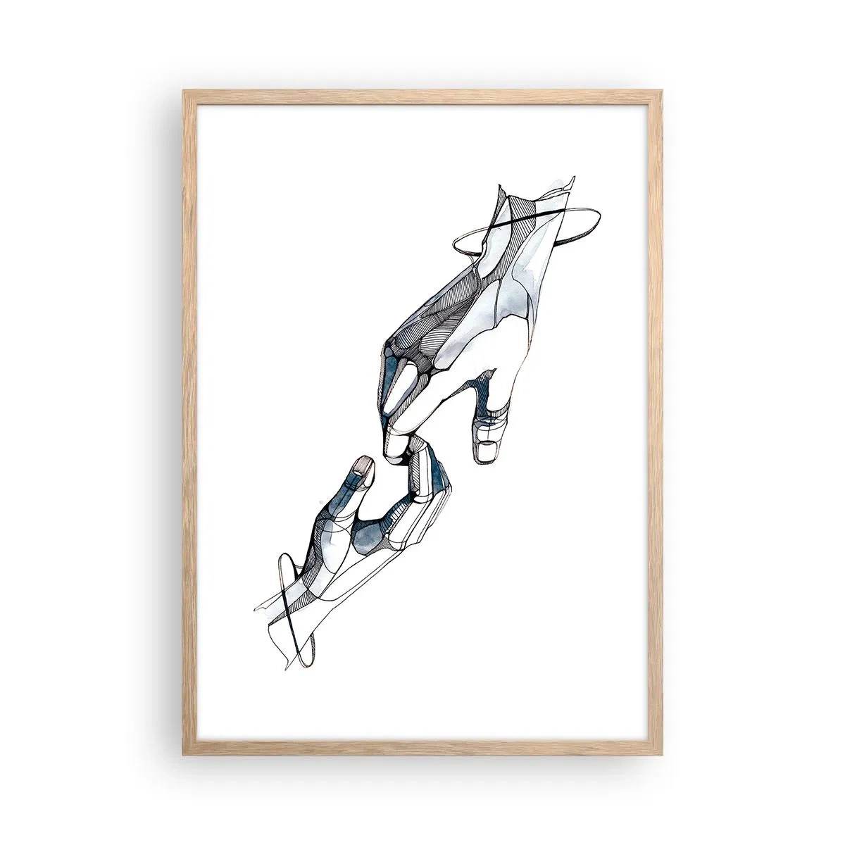 Poster în ramă de stejar deschis - Gest frumos - 50x70 cm