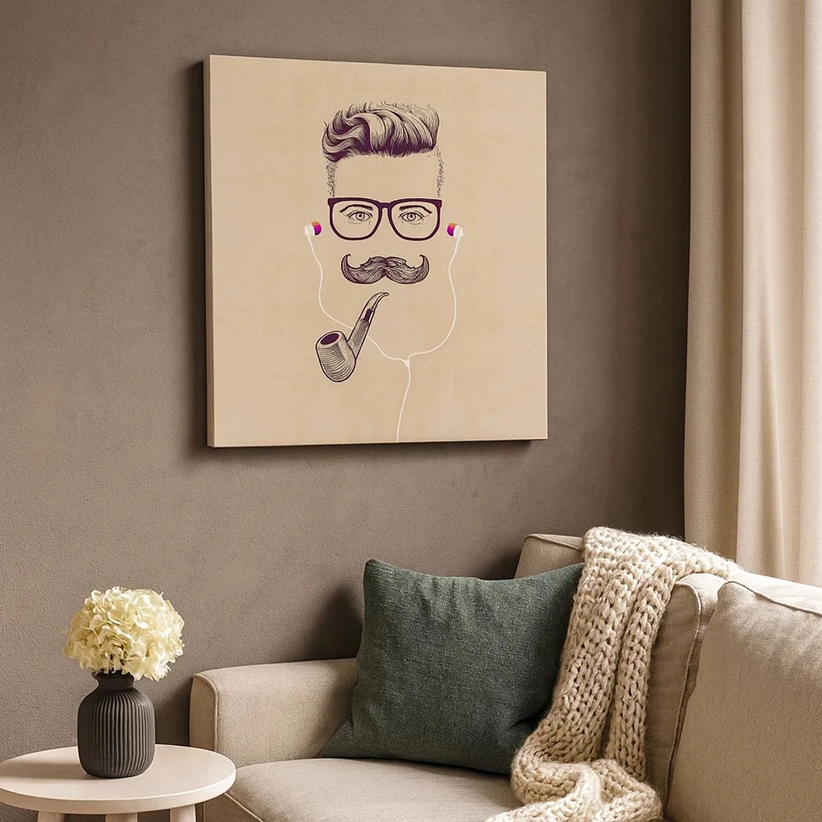 Tablou pe pânză - Un bărbat adevărat? - 30x30 cm