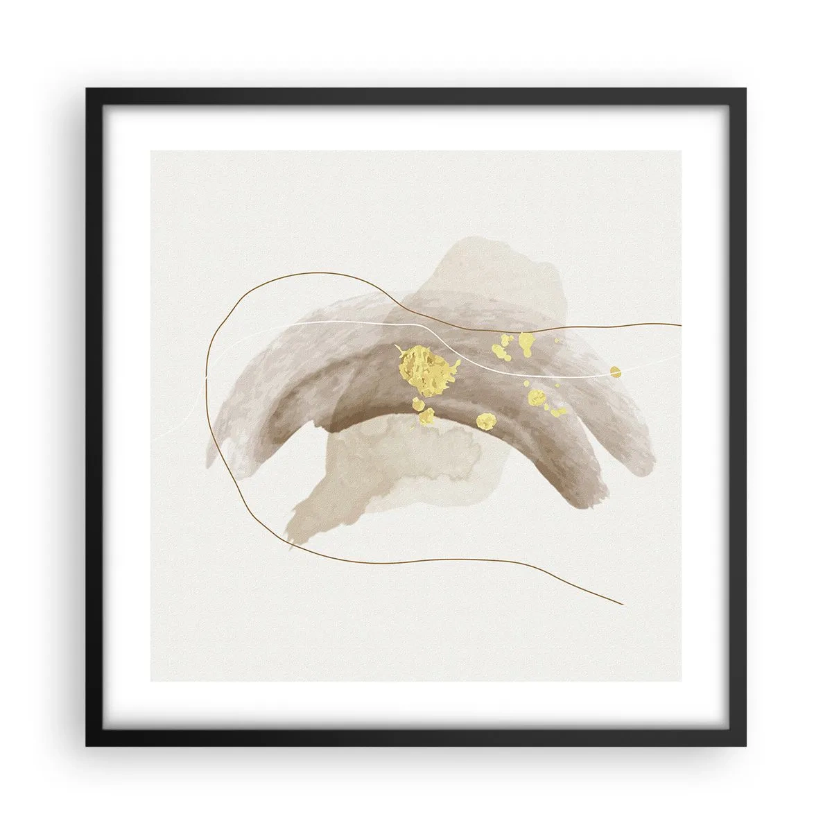 Poster în ramă neagră - Întâlnite în spațiu - 50x50 cm