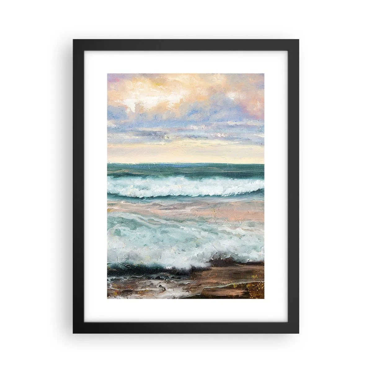 Poster în ramă neagră - Aici îți vei alina sufletul - 30x40 cm