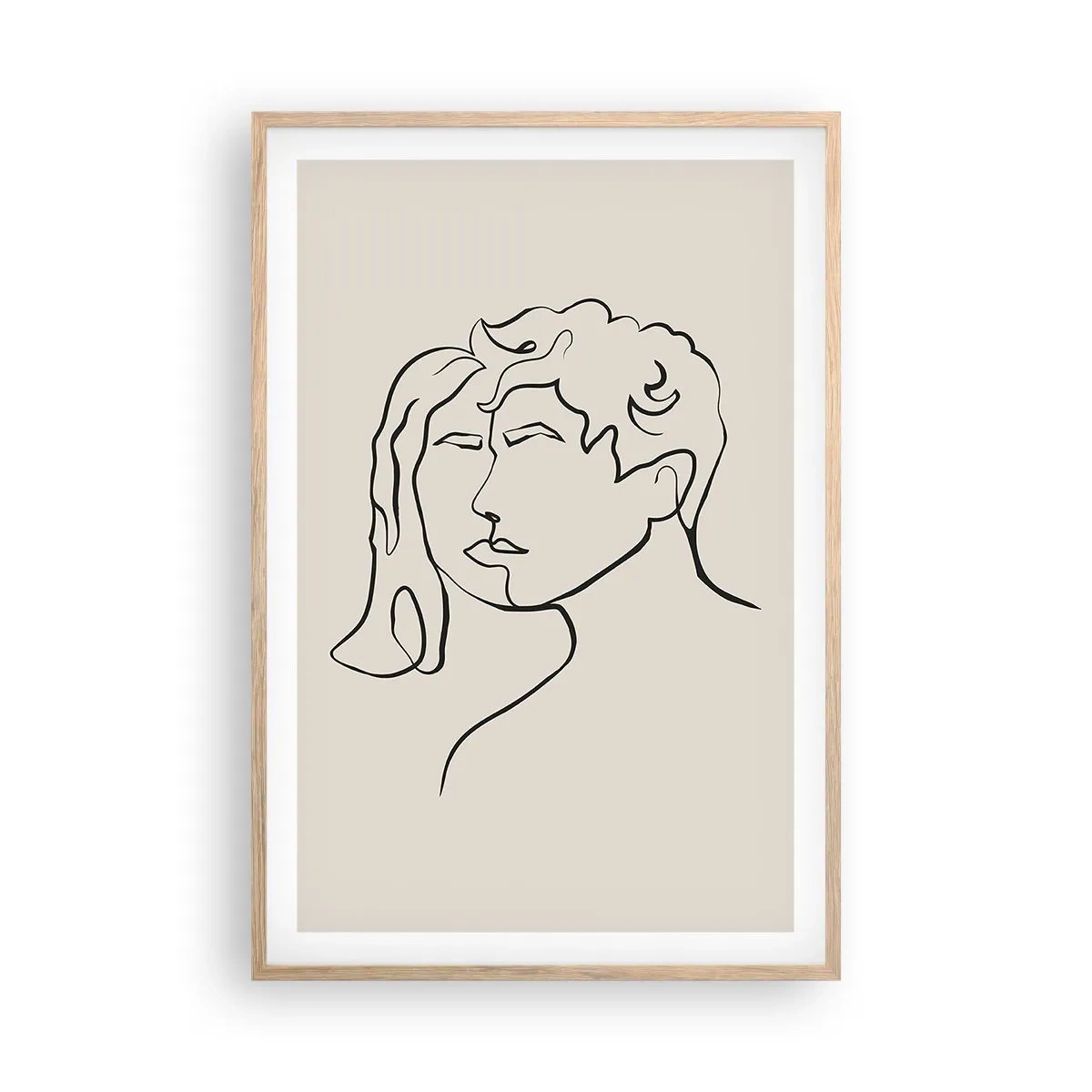 Poster în ramă de stejar deschis - Și unitatea s-a făcut - 61x91 cm