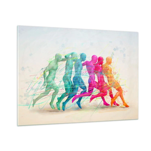 Tablou pe sticlă - Armonie de mișcare - 100x70 cm