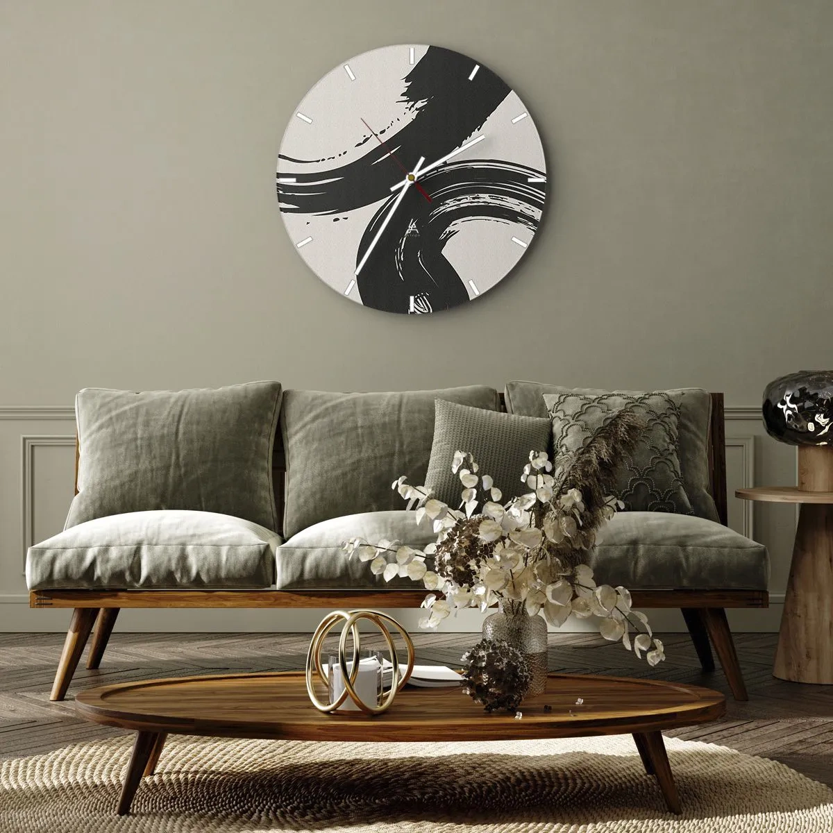 Ceas de perete - Ceas pe sticlă - Tare și circular - 30x30 cm