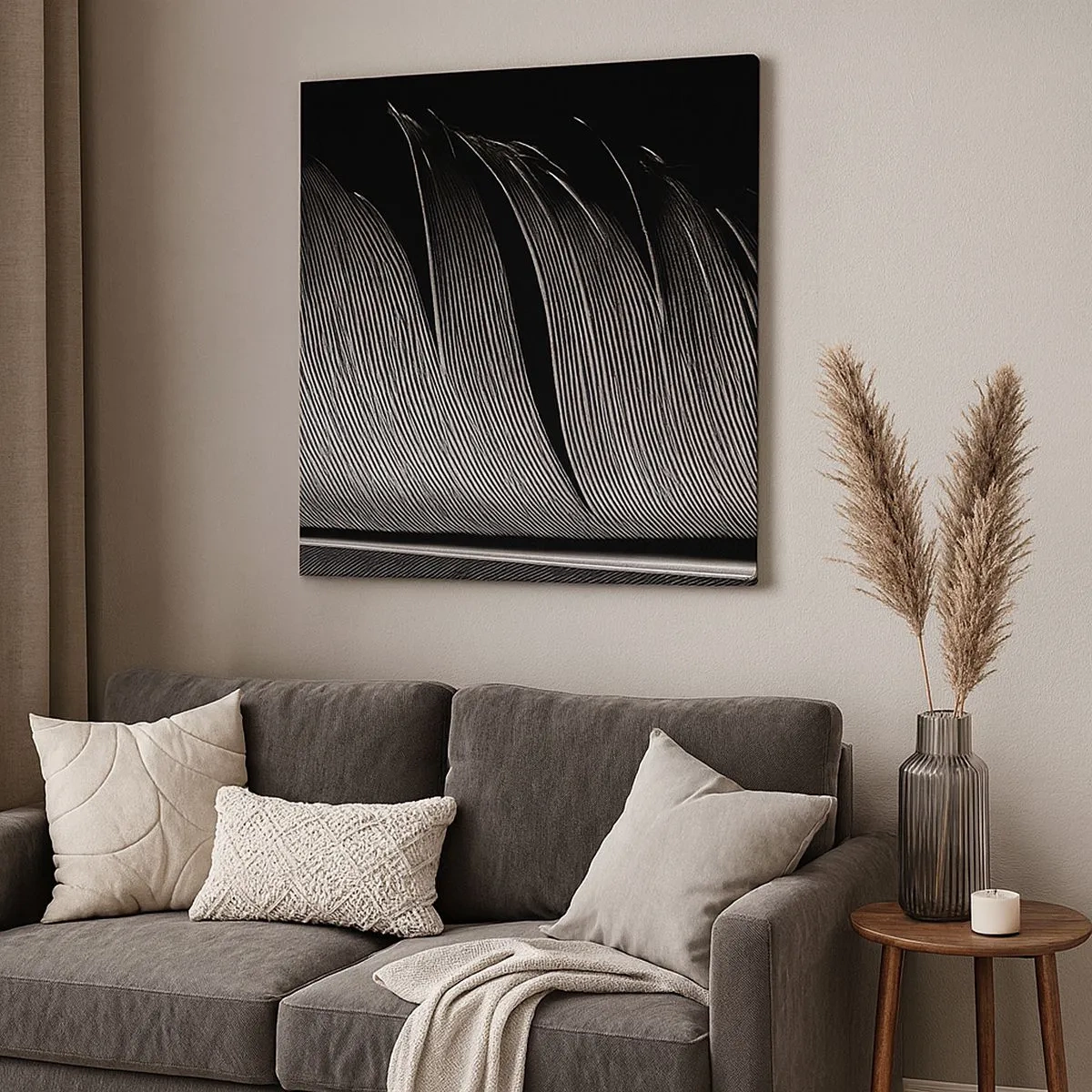 Tablou pe pânză - Pana - o construcție minunată - 30x30 cm