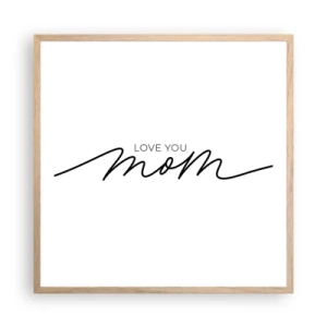 Poster în ramă de stejar deschis - Mare emoție - 60x60 cm