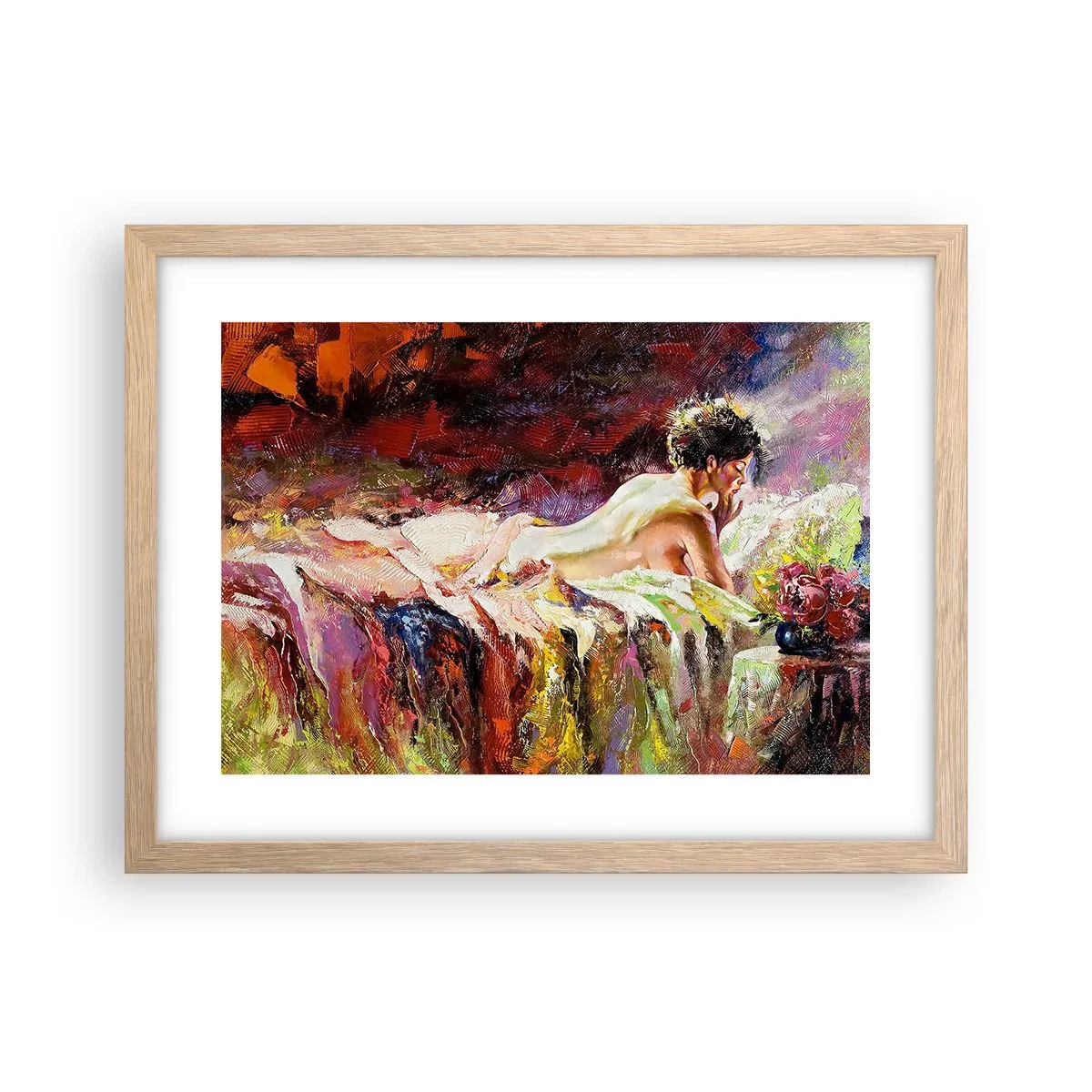 Poster în ramă de stejar deschis - Venus în gând - 40x30 cm