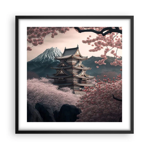 Poster în ramă neagră - Țara florilor de cireș - 50x50 cm