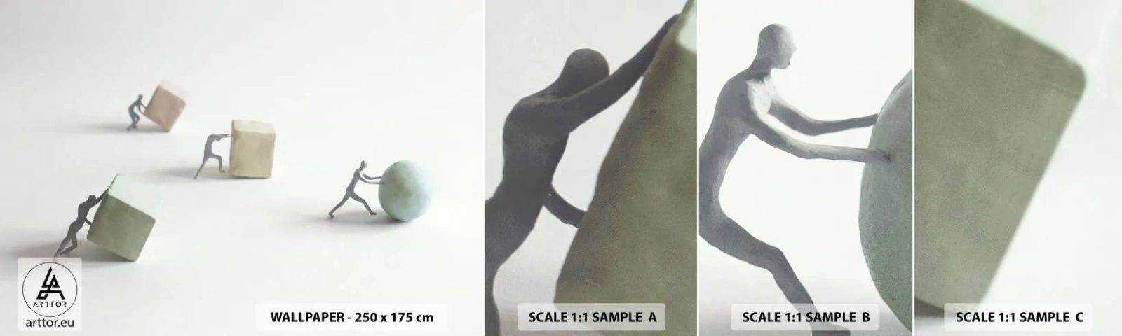 Mostră de Tapet Standard Eco - Viața însăși - Abstracția, oameni, Muncă - 100x30 cm