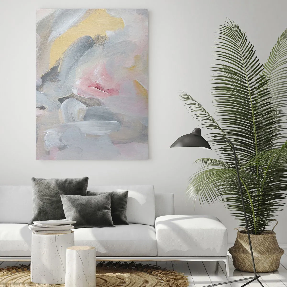 Tablou pe sticlă - Într-o lume de pastel - 80x120 cm