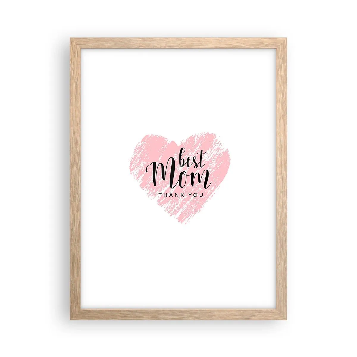 Poster în ramă de stejar deschis - Întotdeauna la momentul potrivit - 30x40 cm